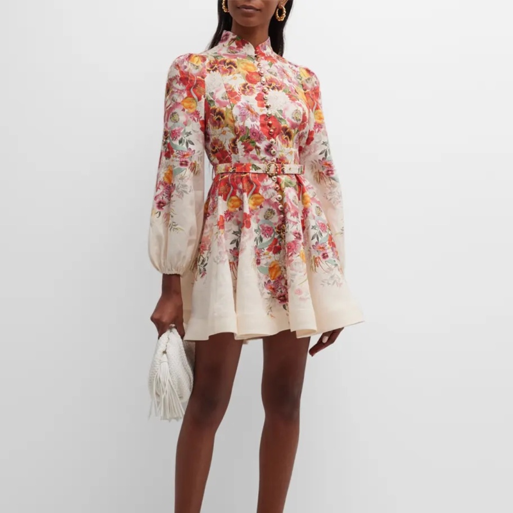 Zimmermann Wonderland Buttoned Mini Dress